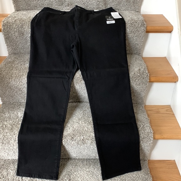 *HP!!* NWT Black Straight Leg Secretly Slender Stretch Jeans 16S - Picture 3 of 10